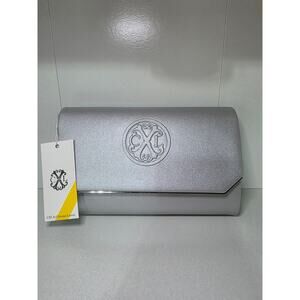 CXL by Christian Lacroix Madison Smooth Silver Clutch